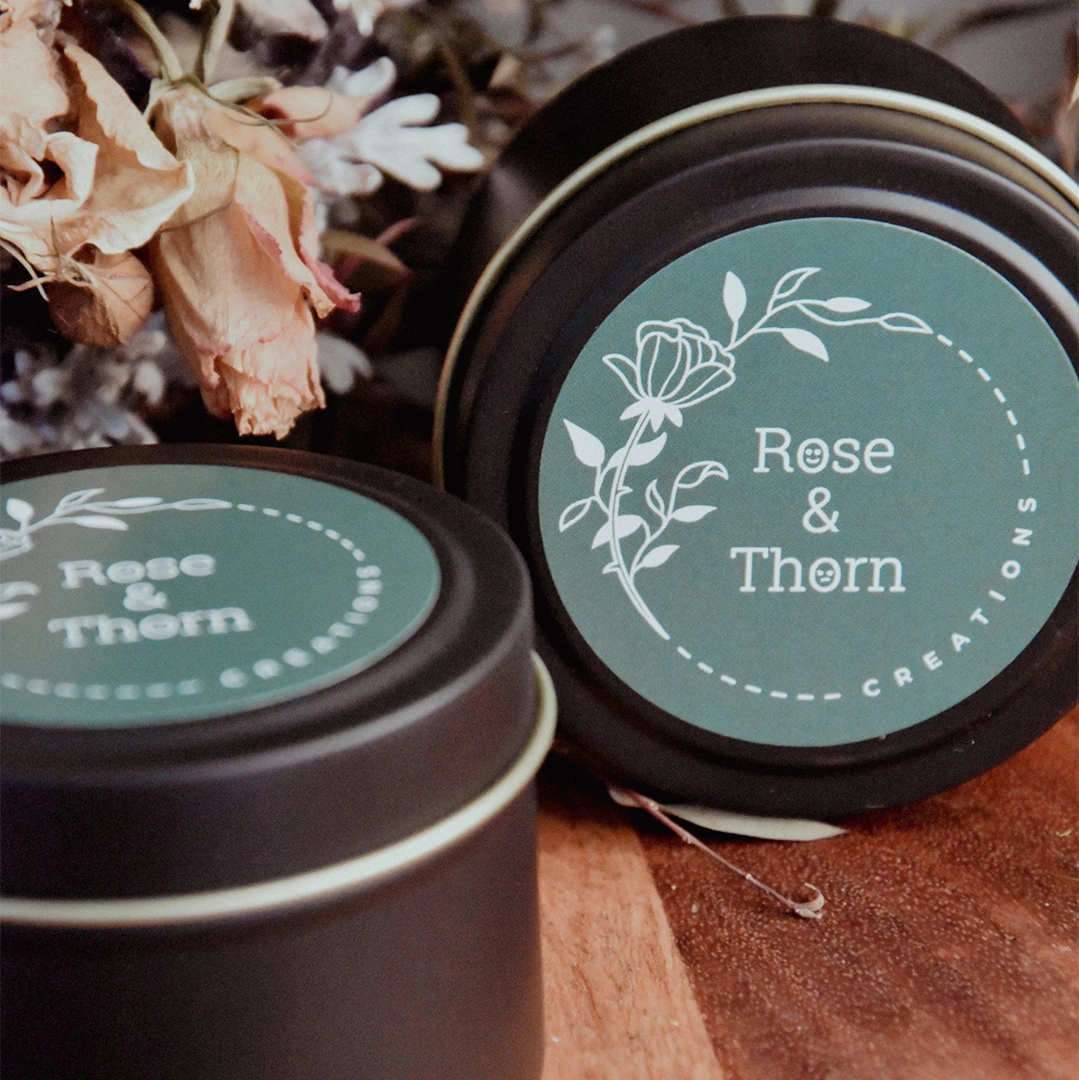 Rose And Thorn Candle Packaging
