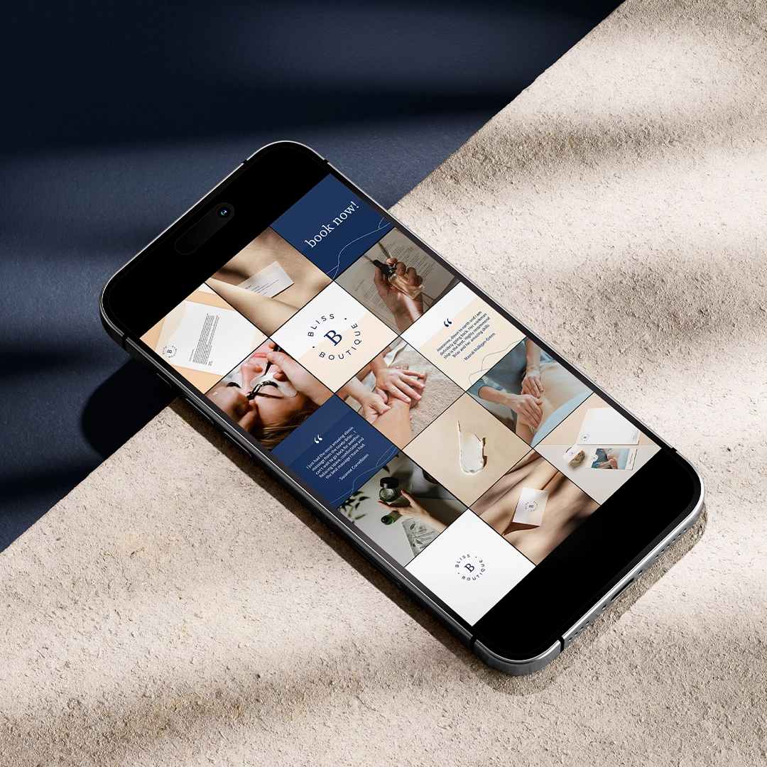 Bliss Boutique Social Media Mobile Tiles