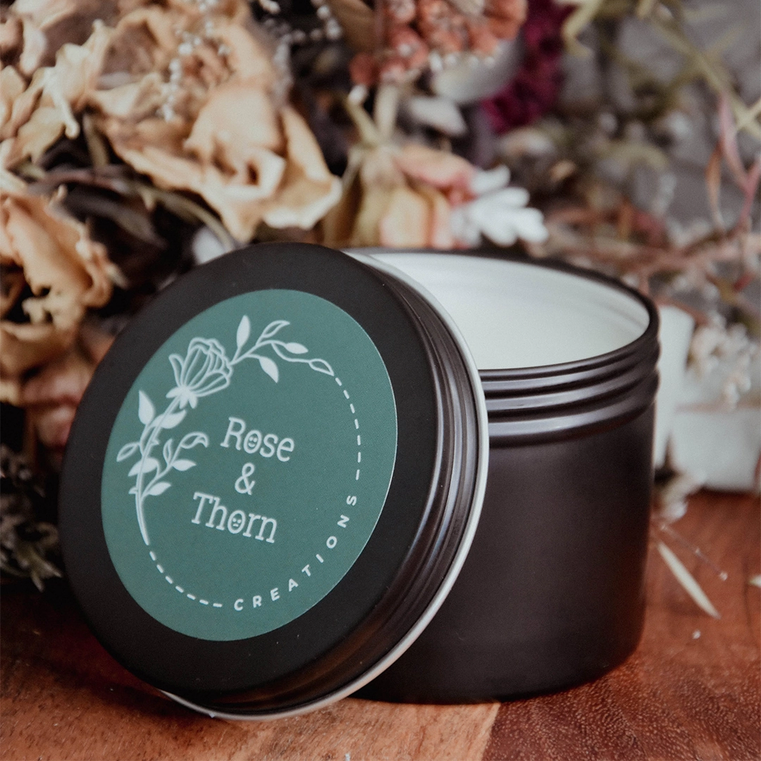 Rose And Thorn Creations Candle Packaging