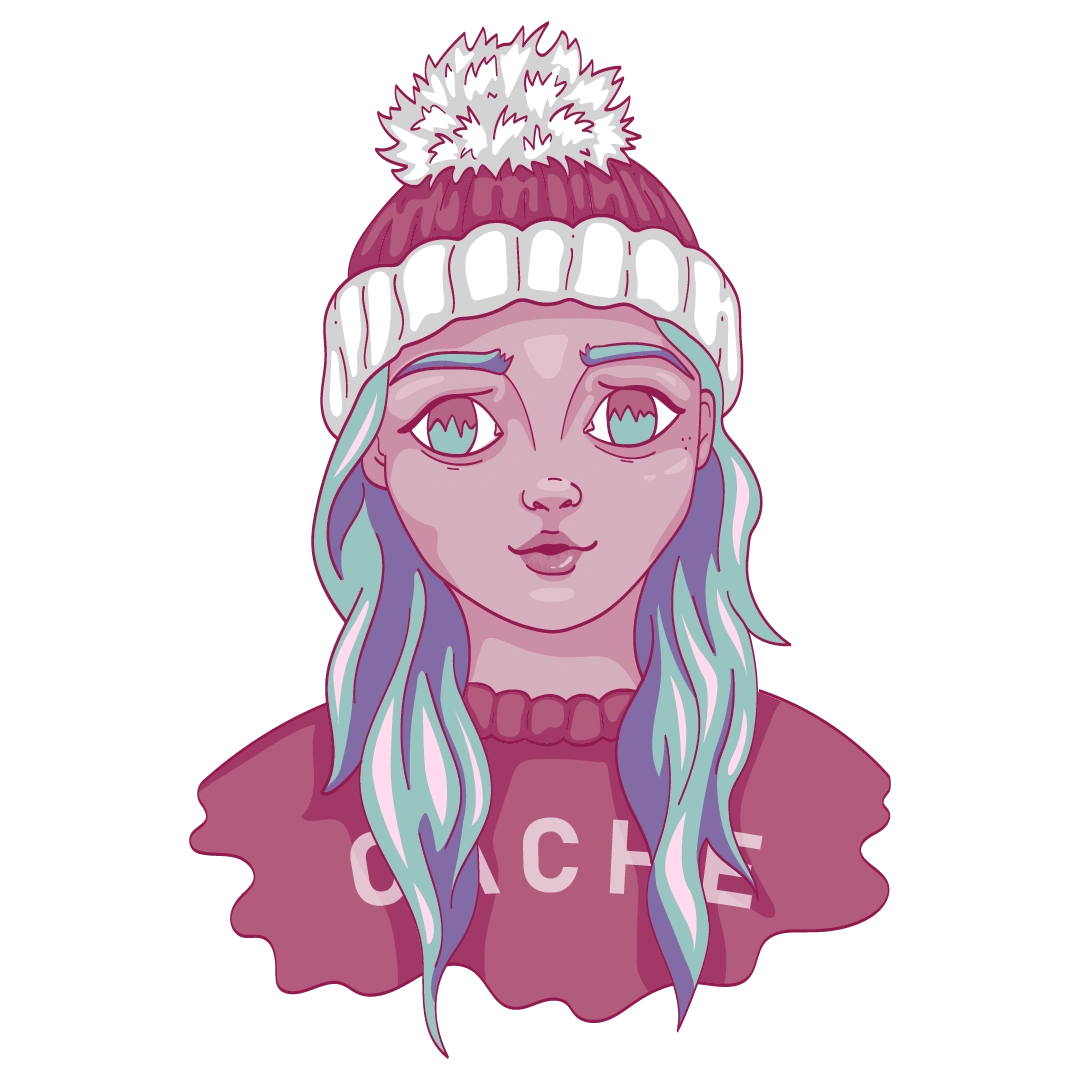 Kind Design Cache Character Illustration