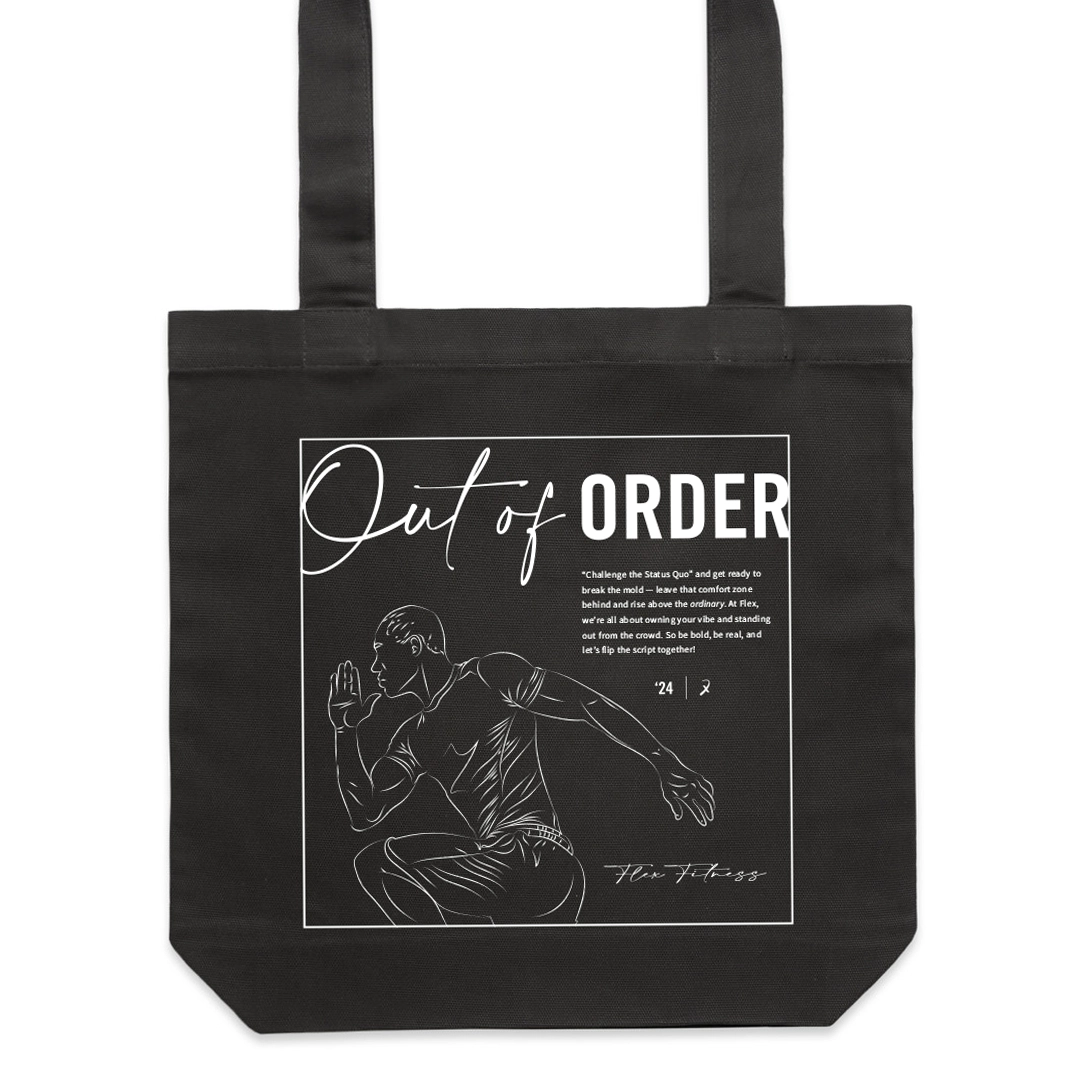 Flex Fitness Apparel Tote Bag Design