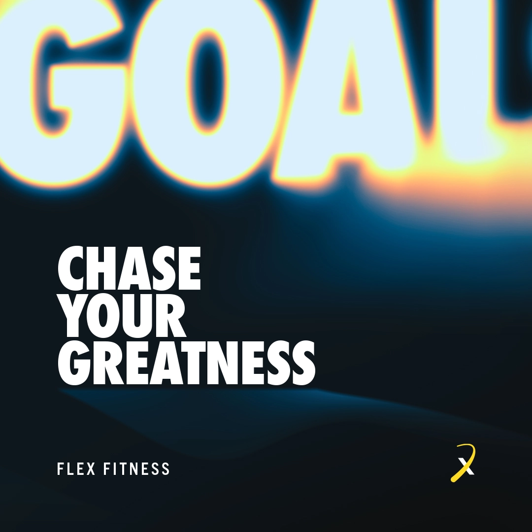 Flex Fitness Chase Your Goals Heading