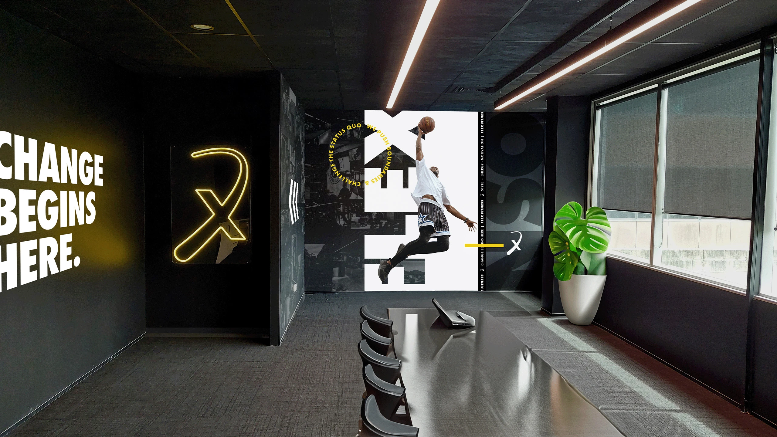 Flex Fitness New Zealand Conference Room Signage