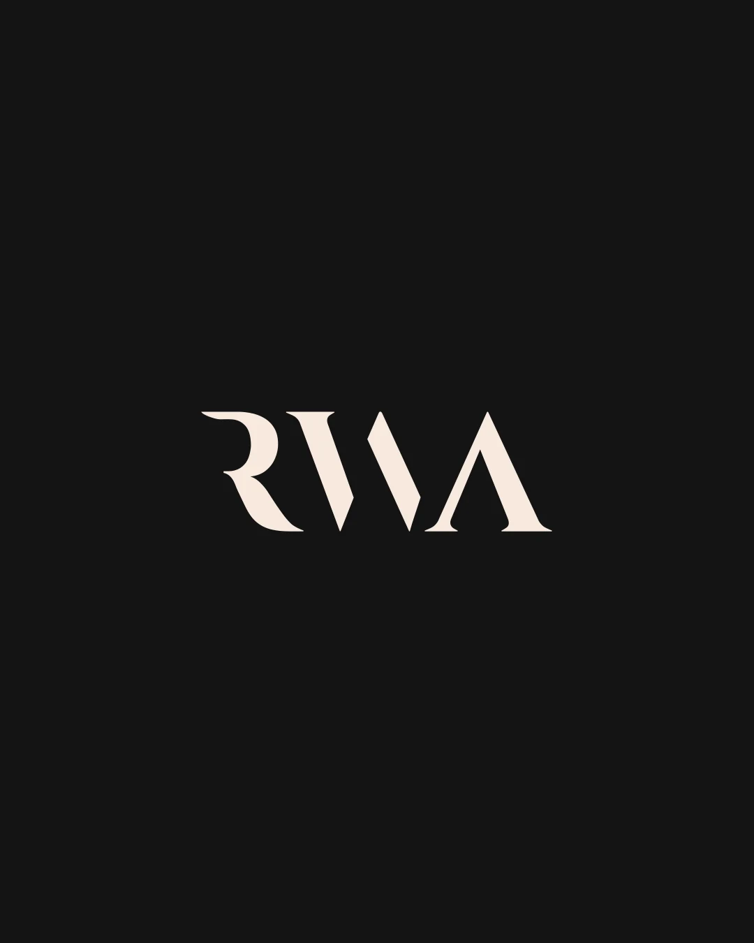RWA white logo graphic on a black solid background