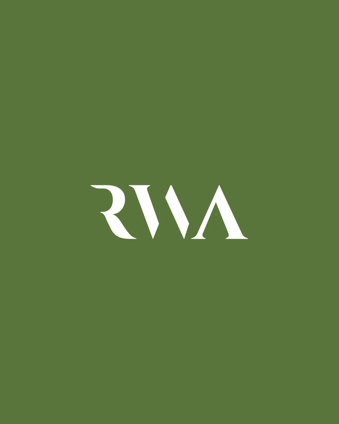 RWA white logo graphic on a green solid background